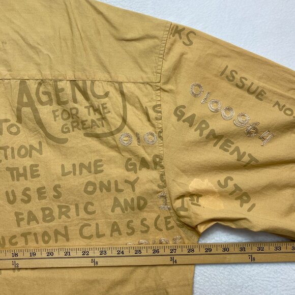 VINTAGE Akademiks Shirt Mens 3XL Tan All Over Print Hip Hop Rap Y2K - Picture 14 of 16